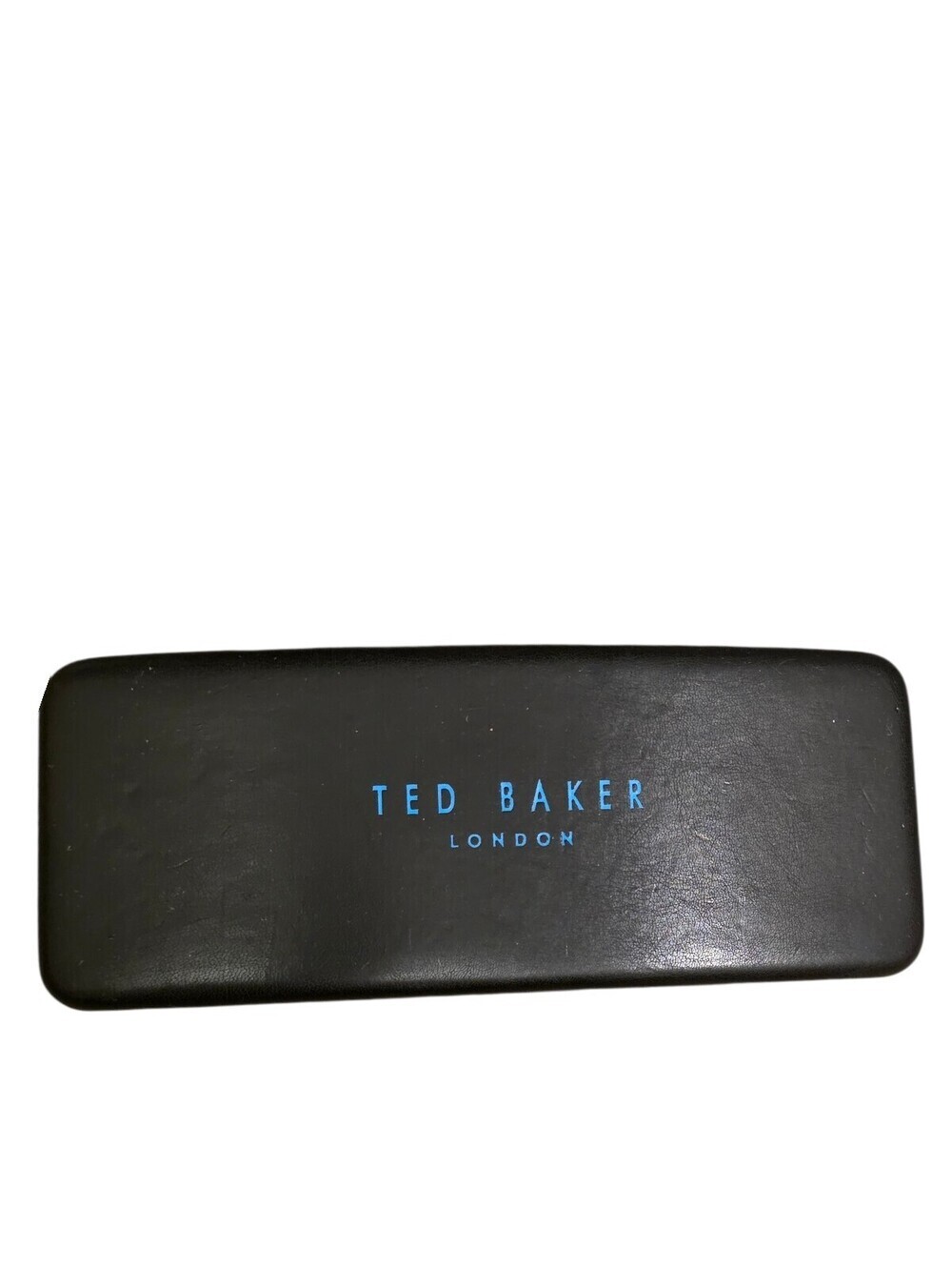 Ted Baker London Black Hard Eyeglass Sunglasses Case Blue Logo Designer